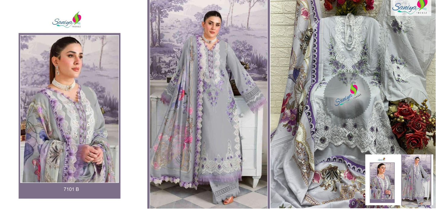 7101B Jade Saniya Trendz Pakistani Salwar Suits