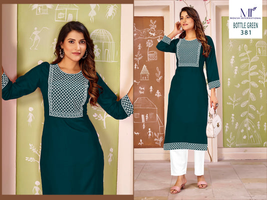 381 Madhur Vol 1 Moksh Rayon Kurti
