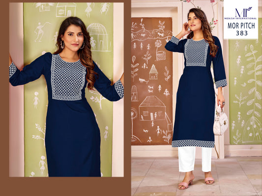 383 Madhur Vol 1 Moksh Rayon Kurti