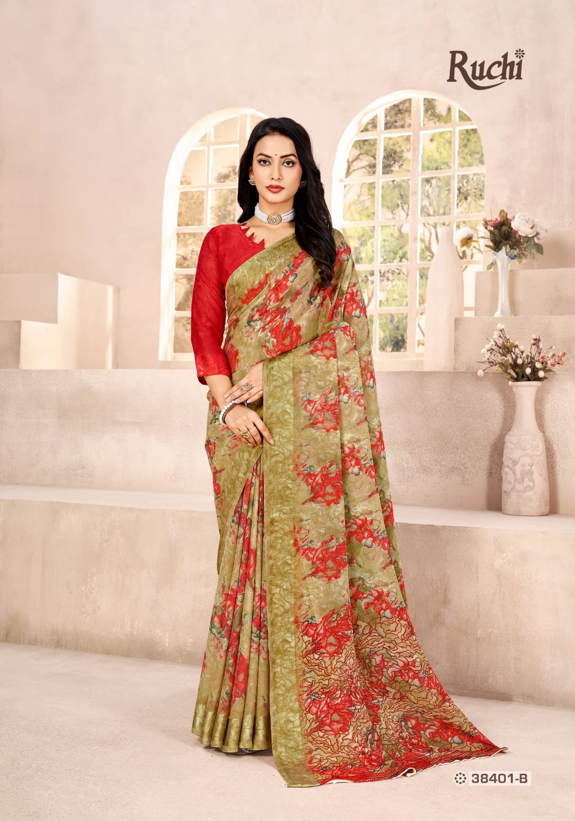 38401A Cherry Vol 41 Ruchi Chiffon Sarees