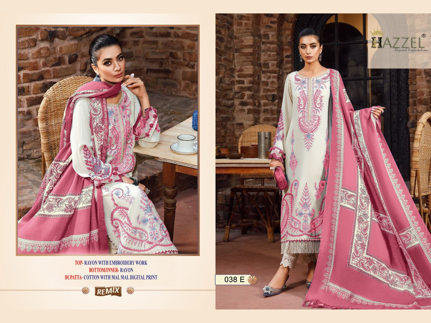 38E Hazzel Embroidery Pakistani Salwar Suits