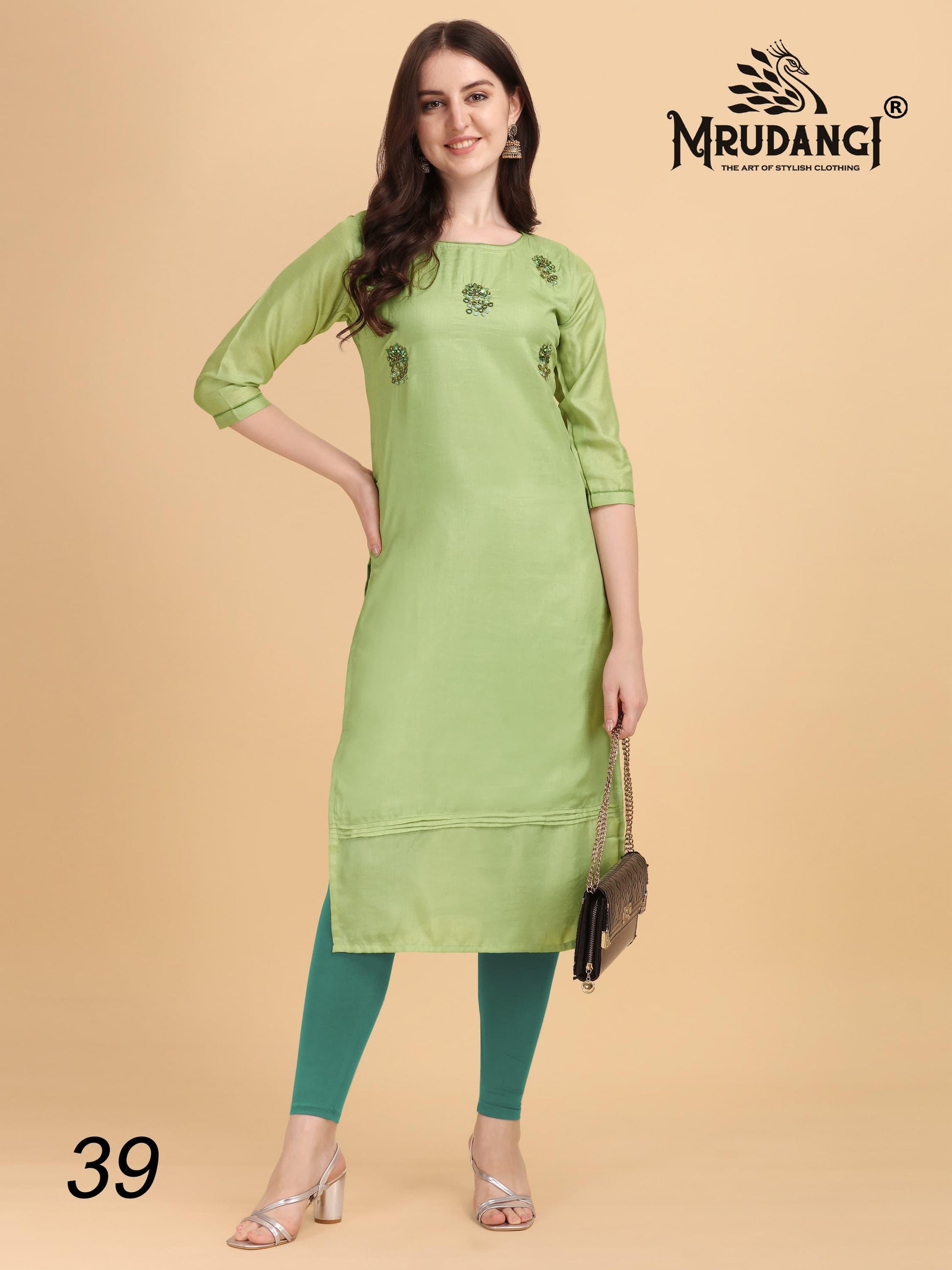 39-Noor Mrudangi Dola Silk Kurti