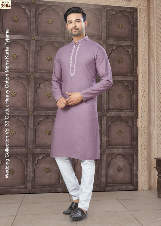3904 Wedding Collection Vol 39 Outluk Heavy Cotton Mens Kurta Pyjama