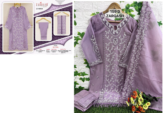 Z-159-D Zarqash Pakistani Readymade Suits
