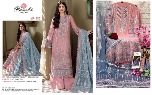 R-555 Ramsha Pakistani Salwar Suits