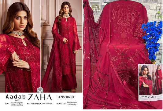 10203 Zaha Pakistani Salwar Suits