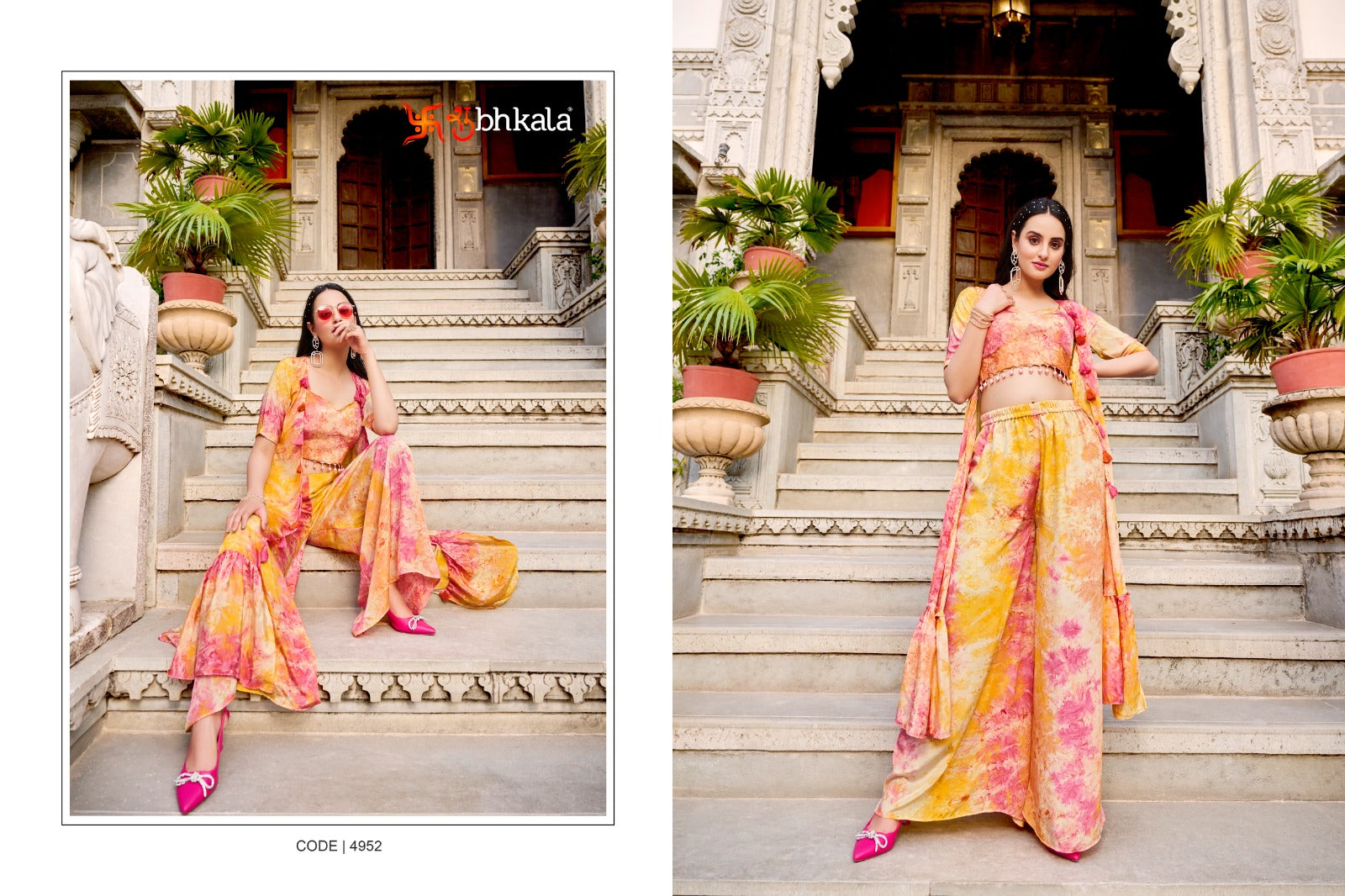 4952 Flory Vol 39 Shubhkala Crop Top Plazzo Set