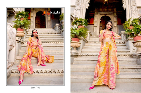 4952 Flory Vol 39 Shubhkala Crop Top Plazzo Set