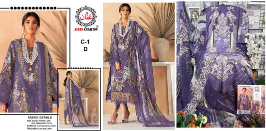 C-1D Affan Creation Pakistani Salwar Suits