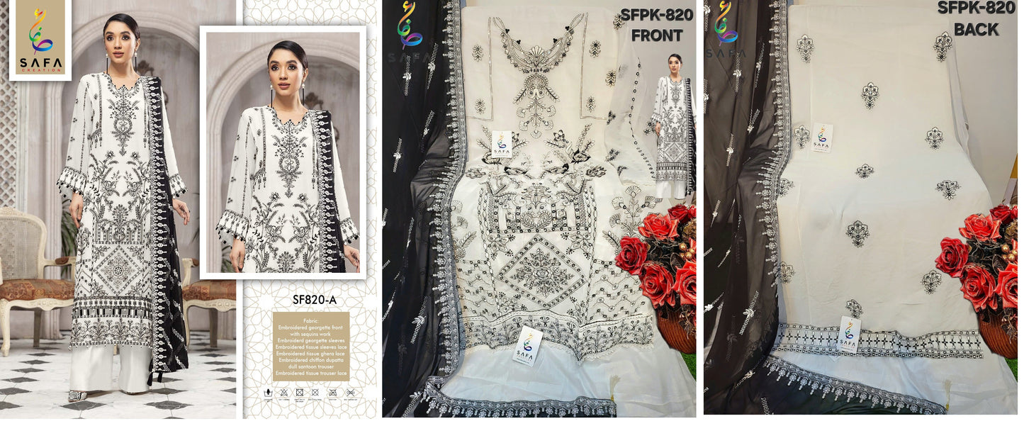 820A Safa Creation Pakistani Salwar Suits