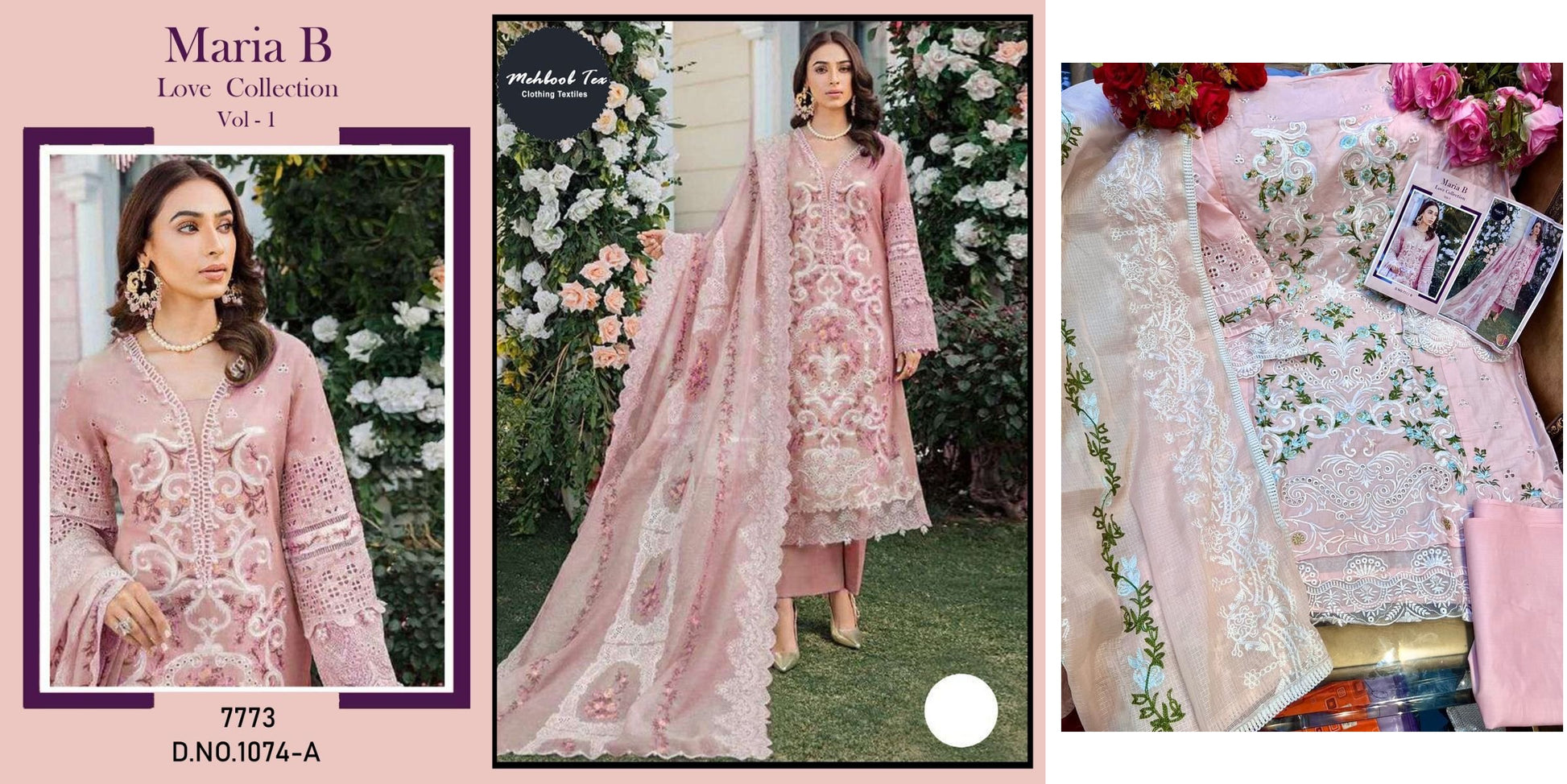 1074A Maria B Love Collection Vol 1 Mehboob Tex Pakistani Salwar Suits