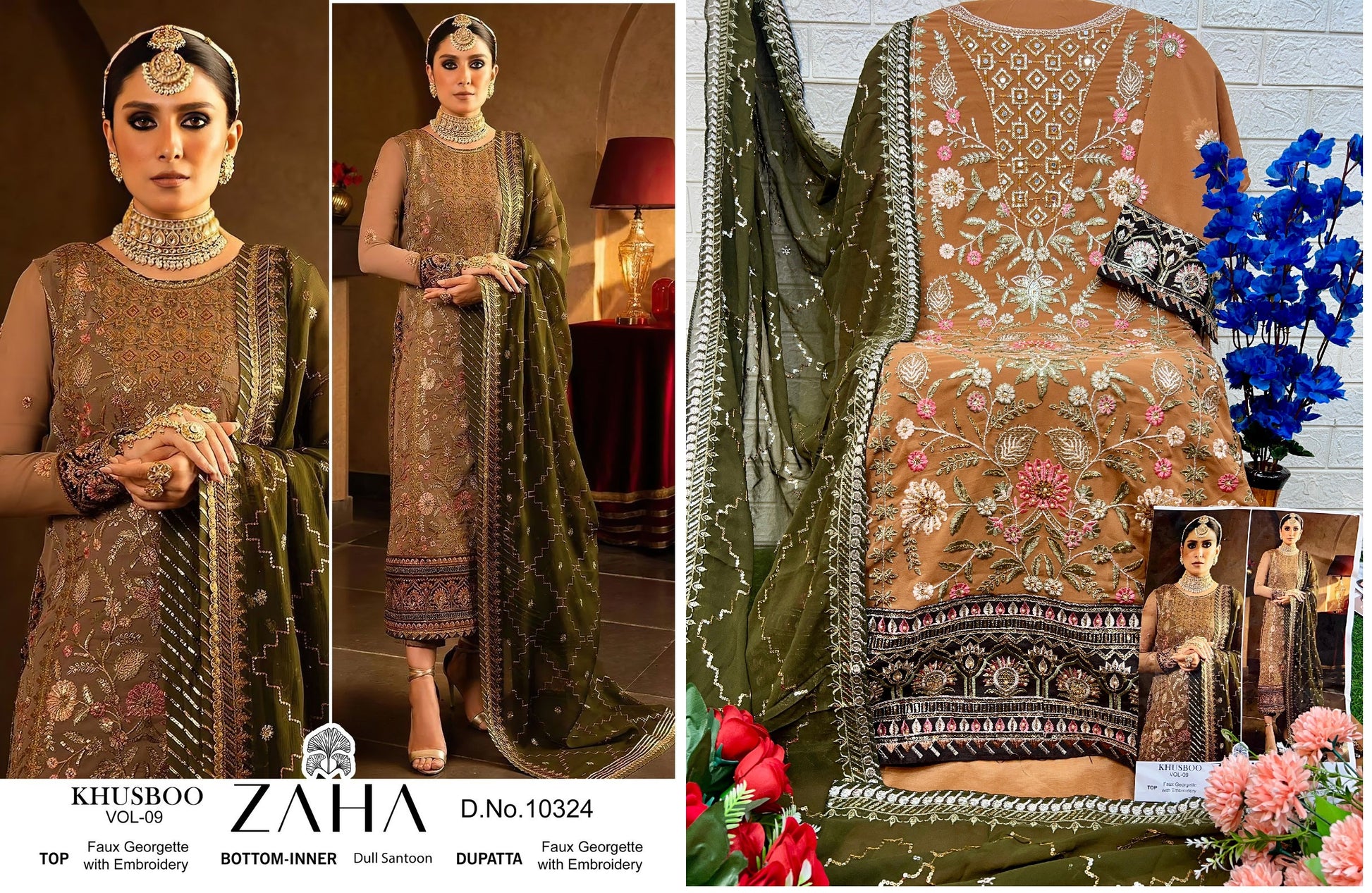 10324 Khusboo Vol 9 Zaha Pakistani Salwar Suits
