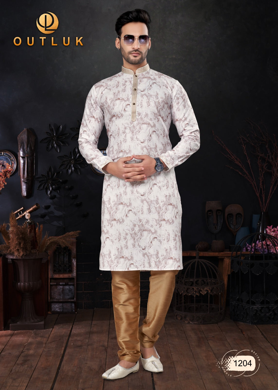 1204 Wedding Collection Vol 12 Outluk Mens Kurta Pyjama