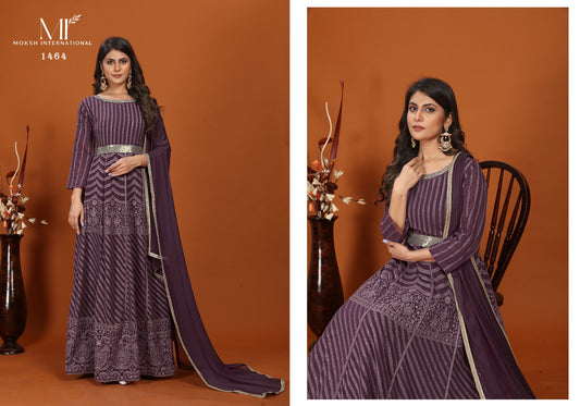1464 Mahek Vol 1 Moksh Gown Dupatta Set