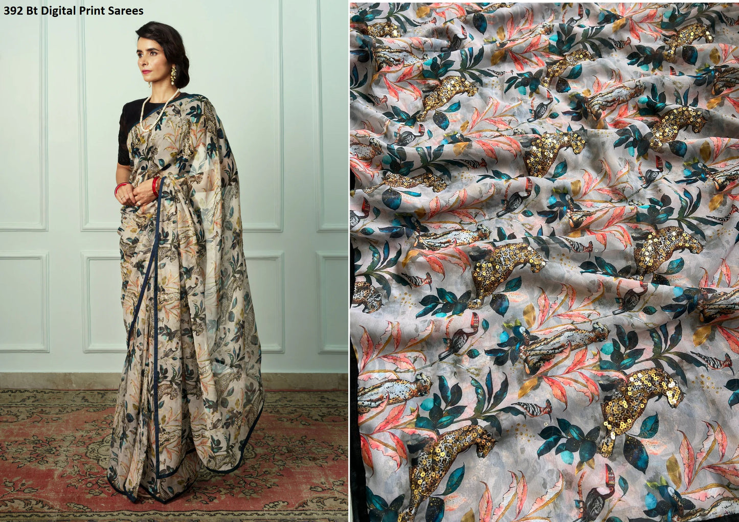 392 Bt Digital Print Sarees