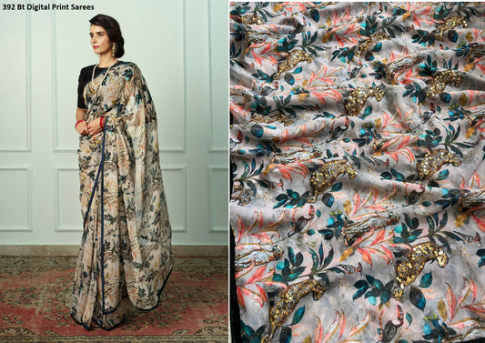 392 Bt Digital Print Sarees