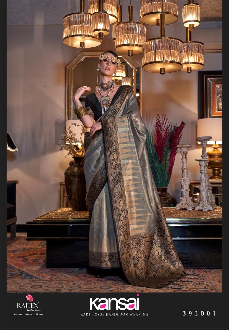 393001 Kansai Rajtex Tissue Sarees