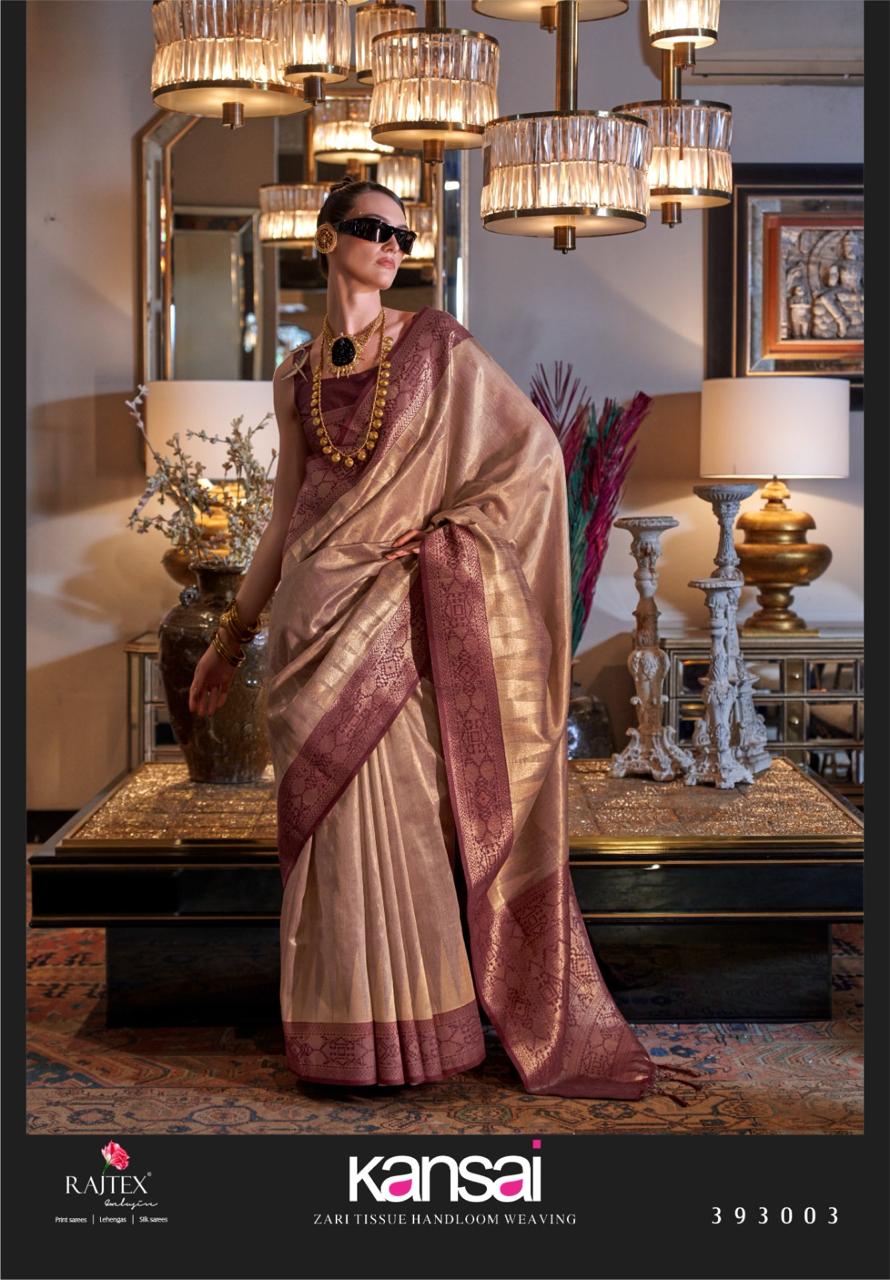 393003 Kansai Rajtex Tissue Sarees