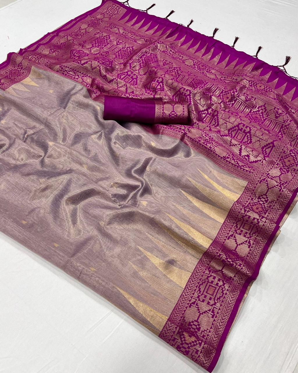 393005 Kansai Rajtex Tissue Sarees