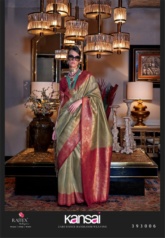 393006 Kansai Rajtex Tissue Sarees