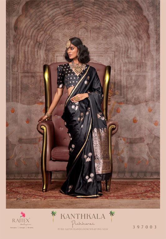 397003 Kanthkala Pichhwai Rajtex Weaving Silk Sarees