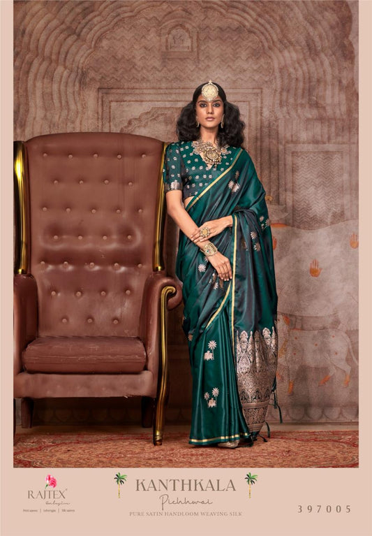 397005 Kanthkala Pichhwai Rajtex Weaving Silk Sarees