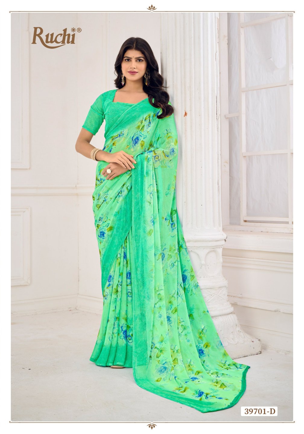 39701D Star Vol 185 Ruchi Chiffon Sarees