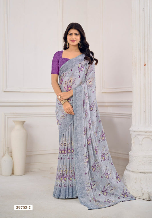 39702C Star Vol 185 Ruchi Chiffon Sarees