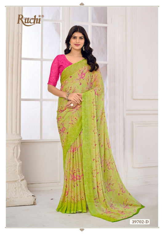 39702D Star Vol 185 Ruchi Chiffon Sarees
