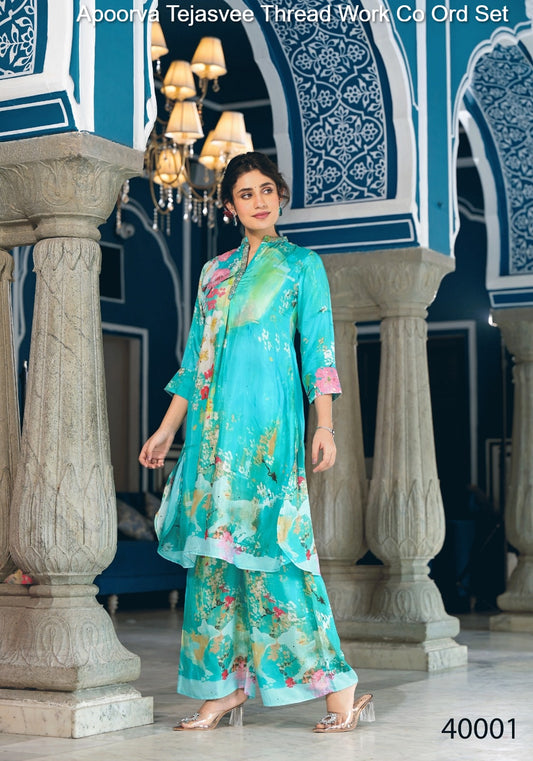 40001 Apoorva Tejasvee Thread Work Co Ord Set