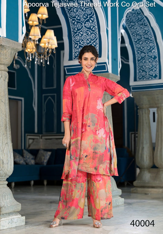 40004 Apoorva Tejasvee Thread Work Co Ord Set