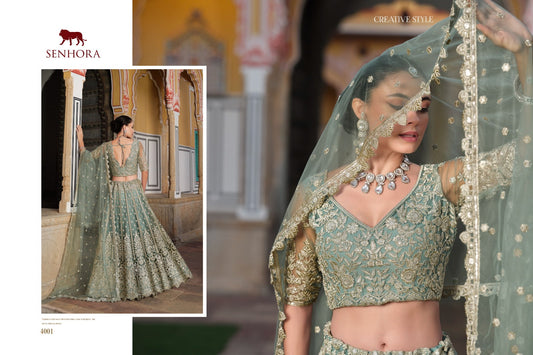 4001 Sangam Senhora Pure Butterfly Net Lehenga Choli