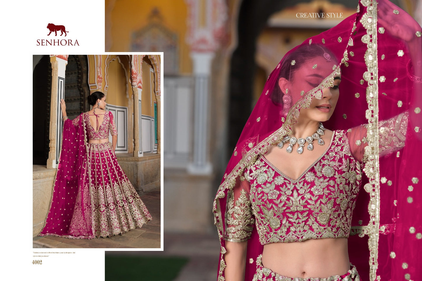4002 Sangam Senhora Pure Butterfly Net Lehenga Choli