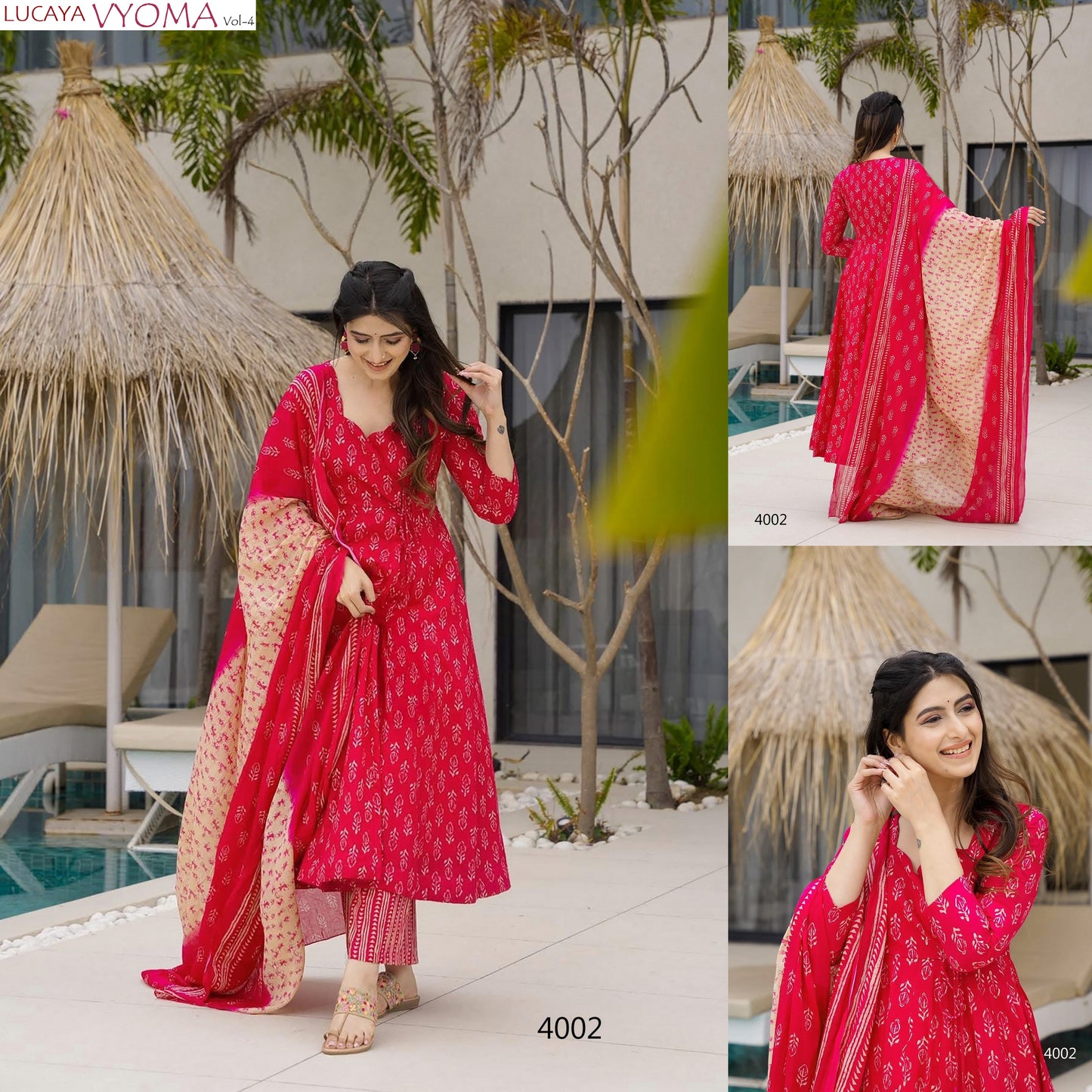 4002 Vyoma Vol 4 Lucaya Muslin Readymade Suits