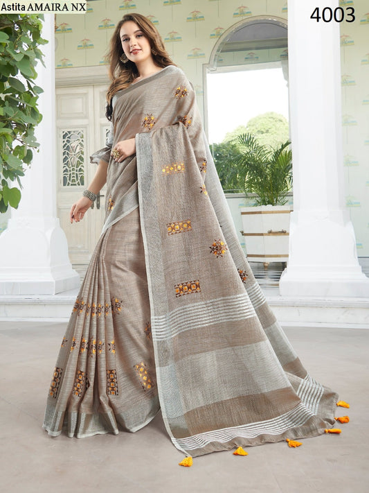 4003 Amyra Nx Astita Linen Cotton Sarees