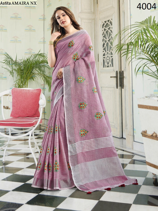4004 Amyra Nx Astita Linen Cotton Sarees
