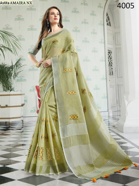 4005 Amyra Nx Astita Linen Cotton Sarees
