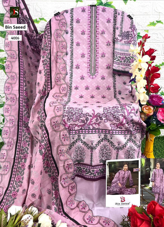 4006 Bin Saeed Deepsy Print Pakistani Salwar Suits