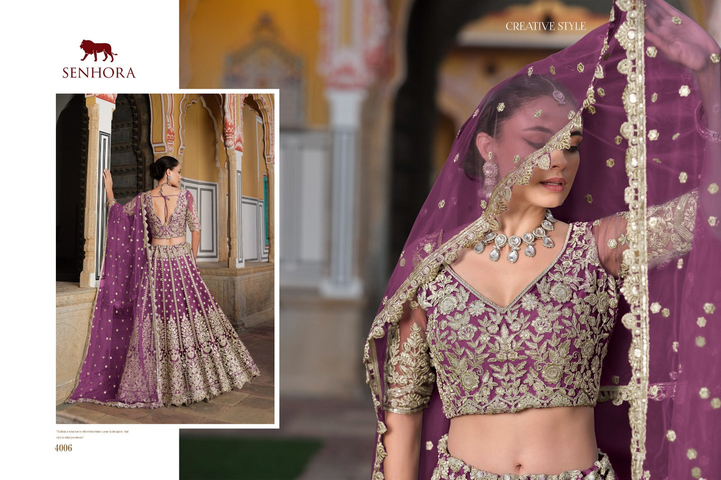 4006 Sangam Senhora Pure Butterfly Net Lehenga Choli
