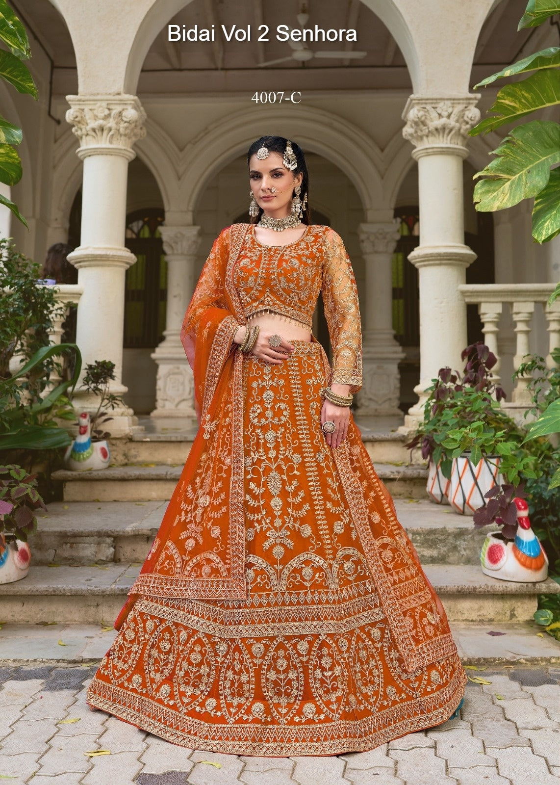 4007-C Bidai Vol 2 Senhora Butterfly Net Lehenga Choli