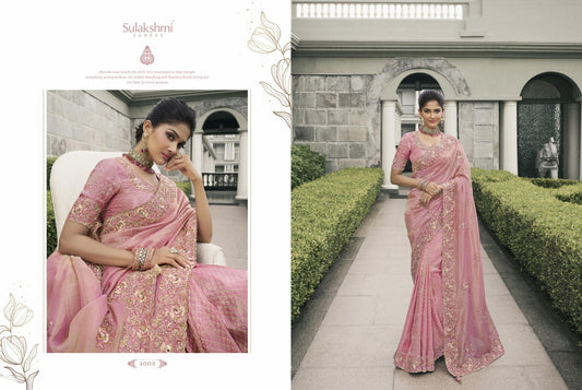 4008 Bridal Heritage Sulakshmi Prints Mirror Work Sarees