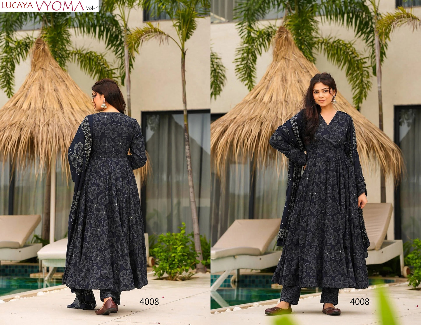 4008 Vyoma Vol 4 Lucaya Muslin Readymade Suits