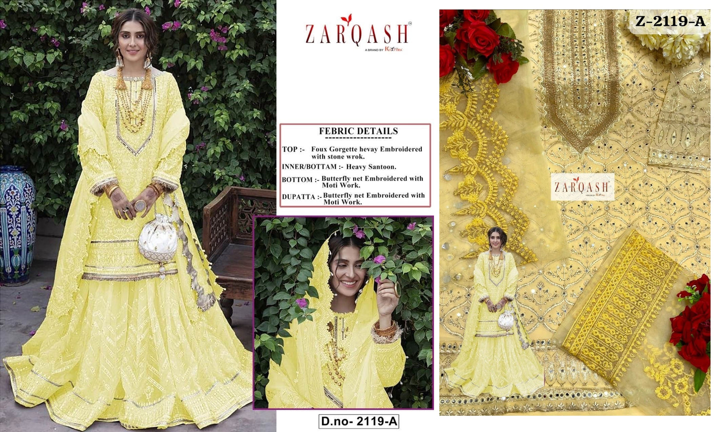 Z-2119A Zarqash Pakistani Salwar Suits