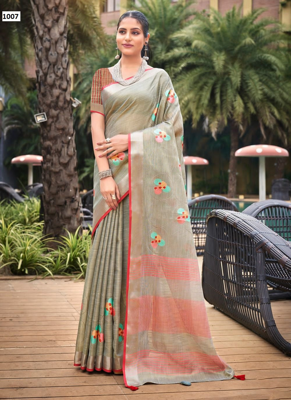 Linen Fashion 1007 Sangam Sarees