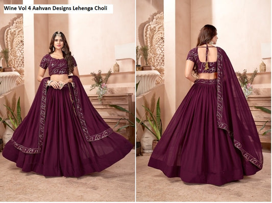 Wine Vol 4 Aahvan Designs Lehenga Choli