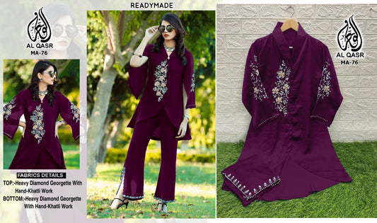Ma-76Violet Al Qasr Co Ord Set