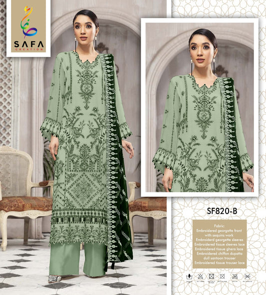 820B Safa Creation Pakistani Salwar Suits
