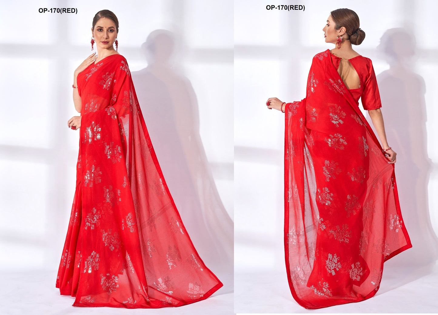 170 Red Laxminam Sarees