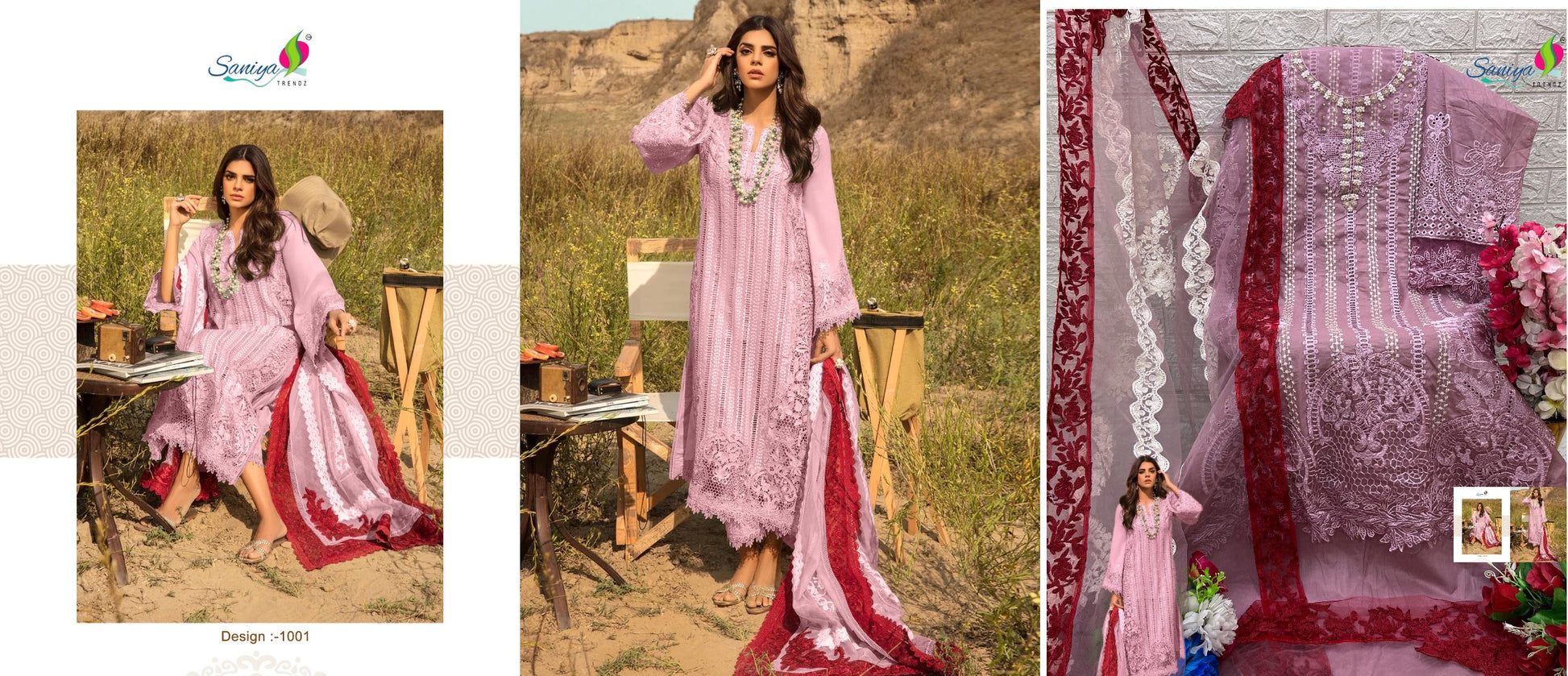 1001 Saira Sakira Vol 1 Pink Saniya Trendz Pakistani Salwar Suits