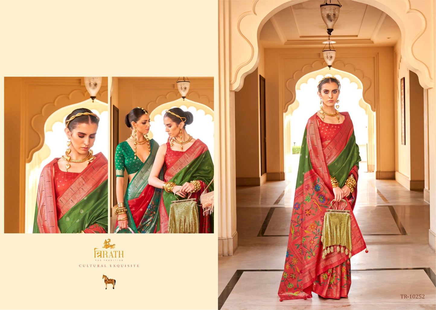10252 Swastik Trirath Sarees